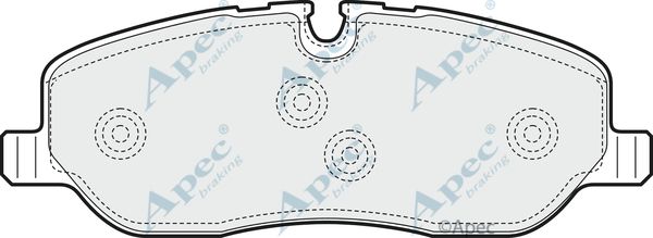 APEC BRAKING Комплект тормозных колодок, дисковый тормоз PAD1468